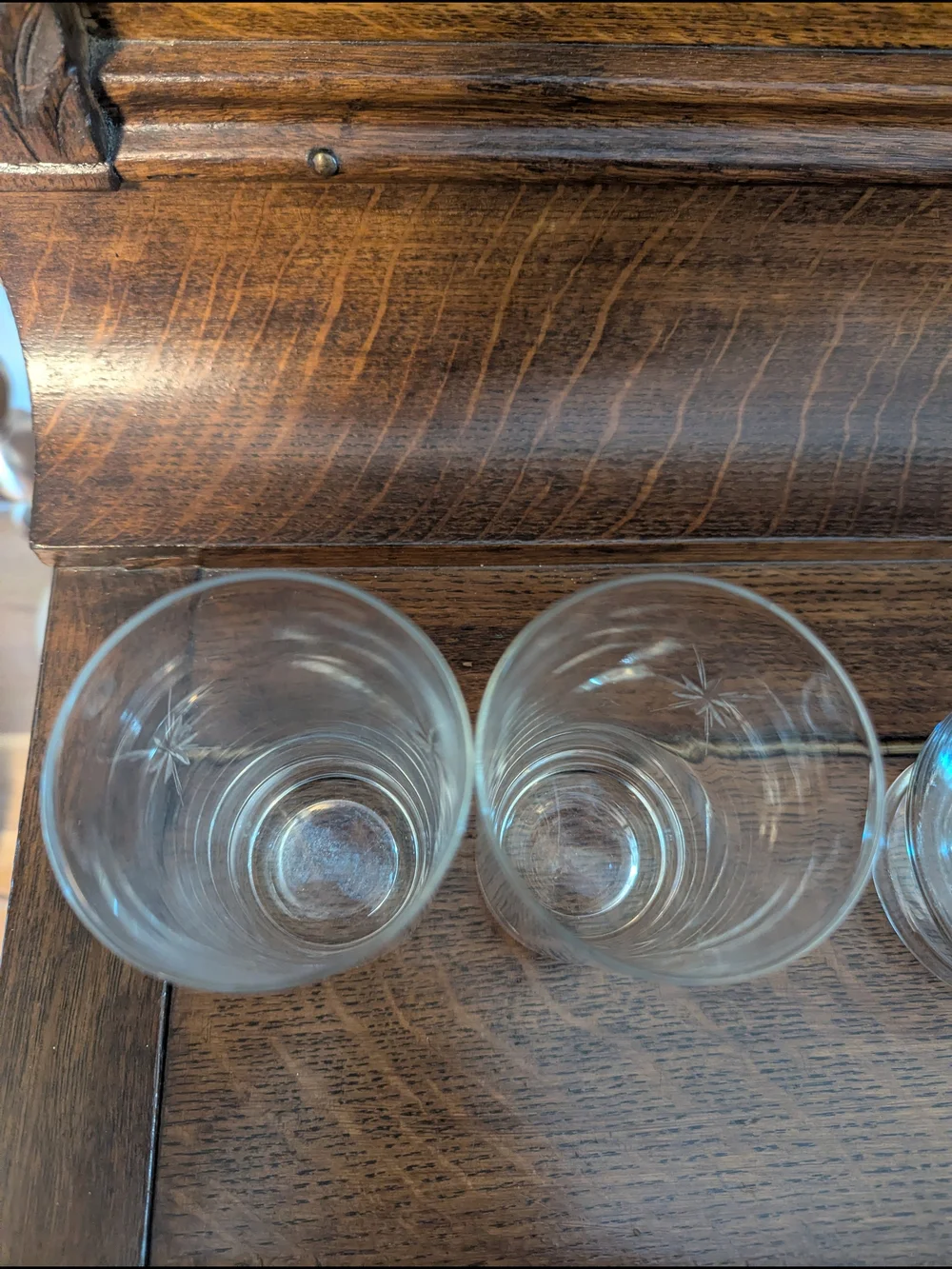 Curated Clear Etched Glass Drinkware Set For Your Bar